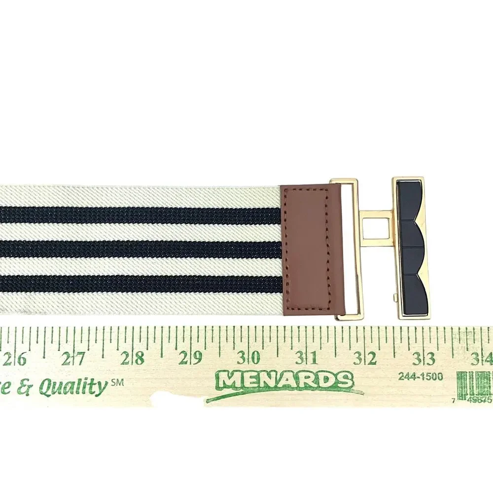 Vintage Wide Striped Belt: 70s, 80s, 90s